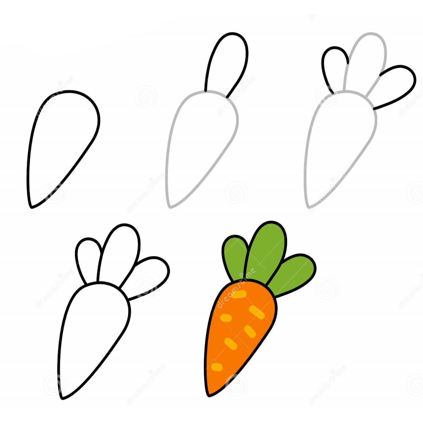 Desenhos de Cenoura redonda