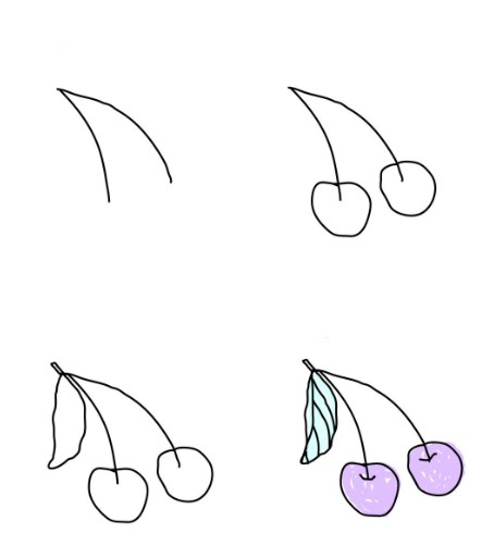 Desenhos de Cereja simples