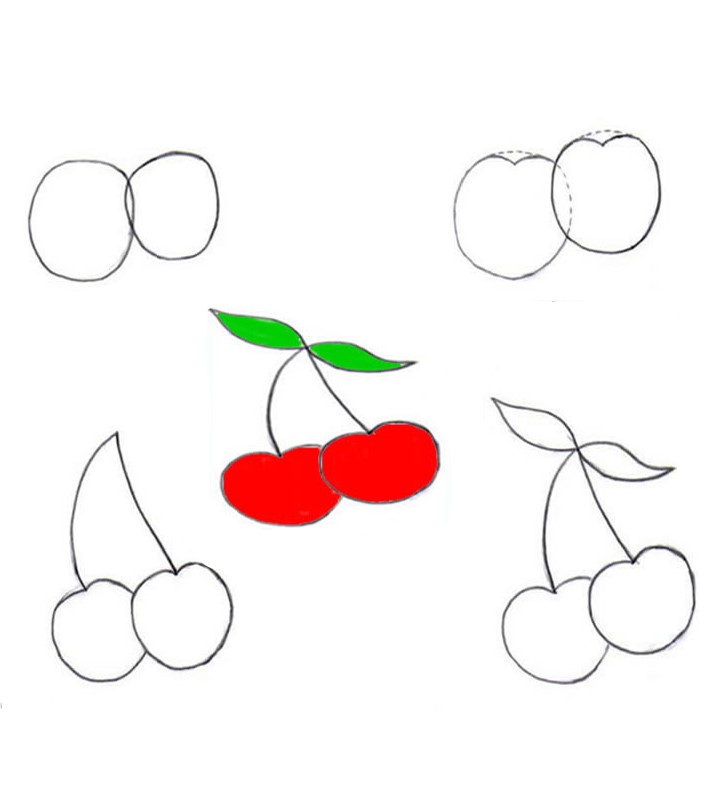 Desenhos de Cereja vermelha