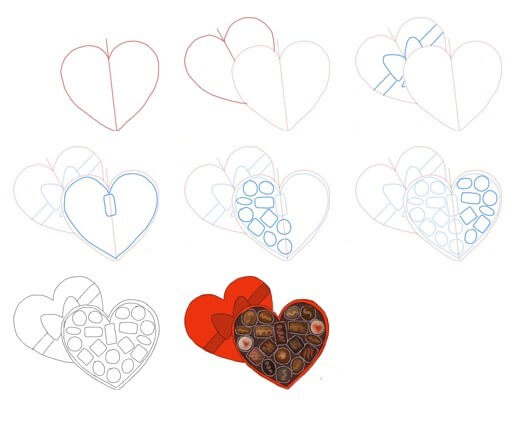 Desenhos de Chocolate para o Dia dos Namorados