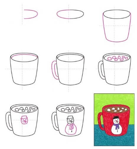 Desenhos de Chocolate quente