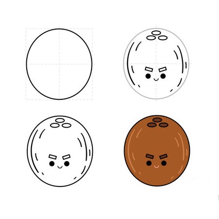 Desenhos de Coco sorridente