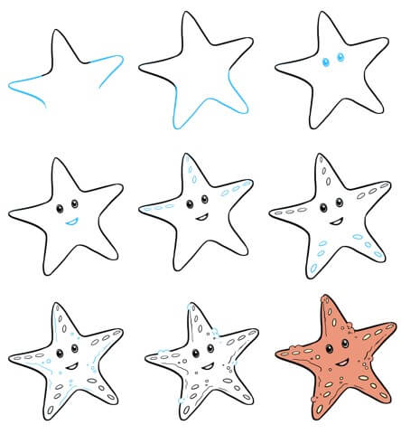 Desenhos de Estrelas-do-mar