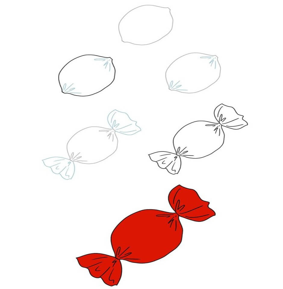 Desenhos de Doce Vermelho
