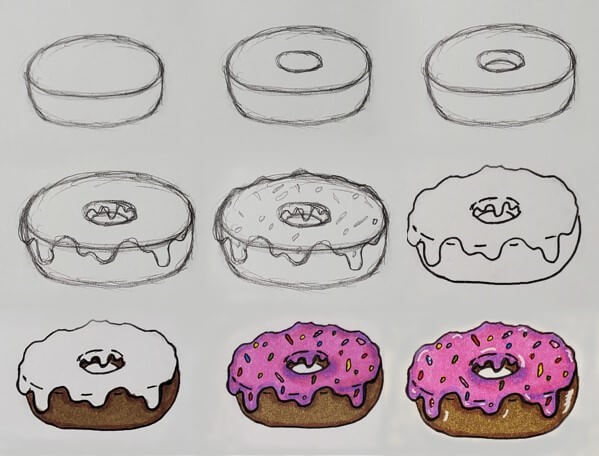 Desenhos de Donut delicioso Imagem
