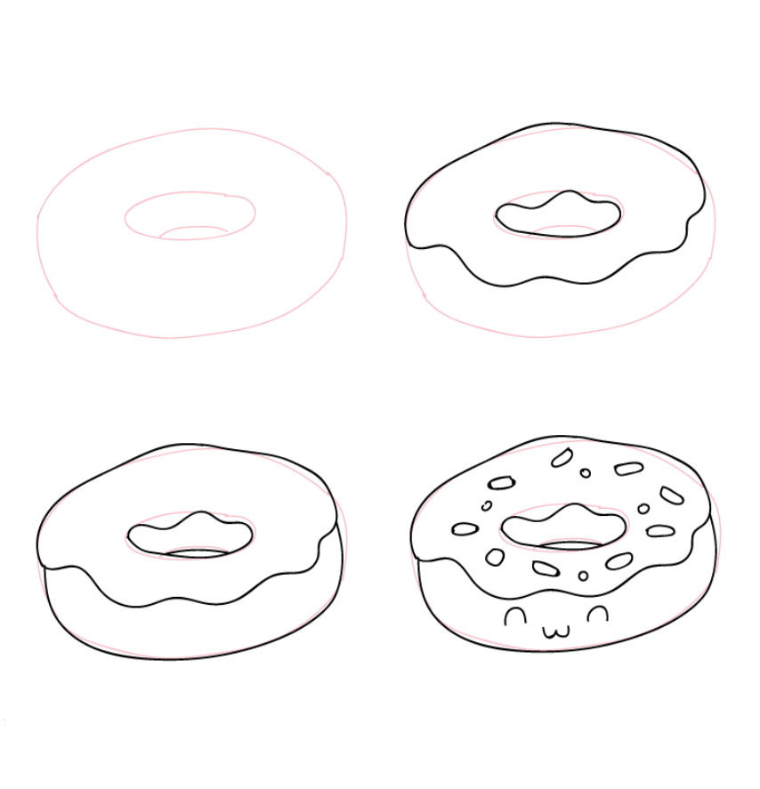 Desenhos de Donut fácil