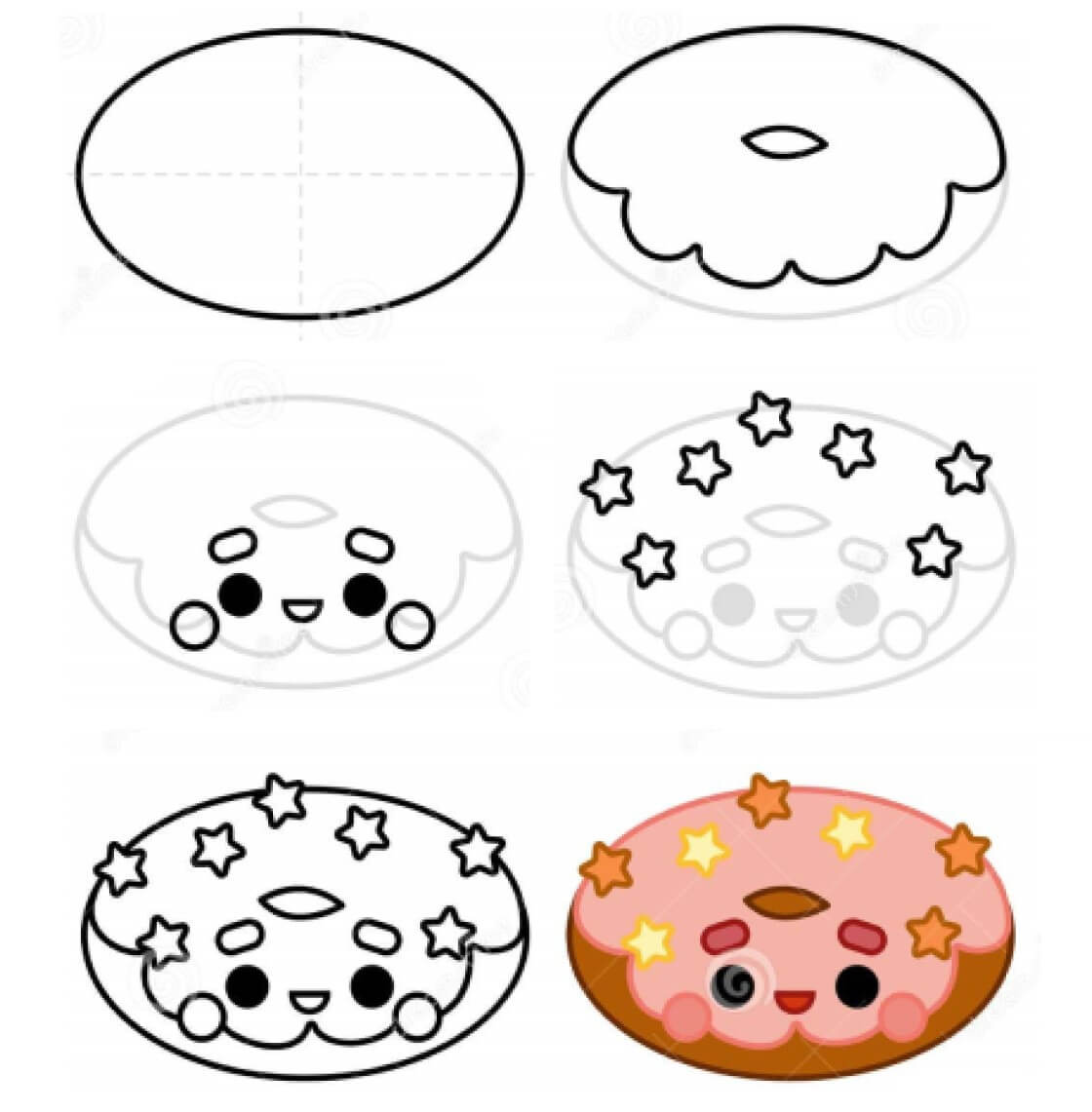 Desenhos de Donut feliz