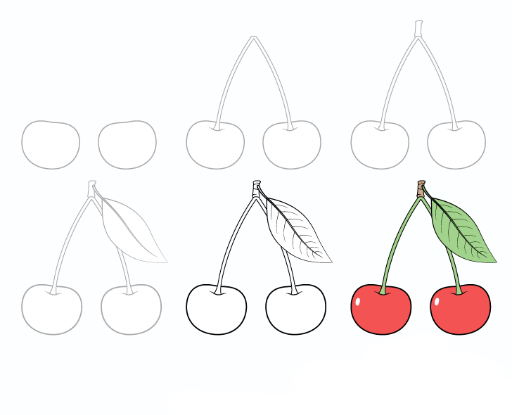 Desenhos de Duas Cerejas