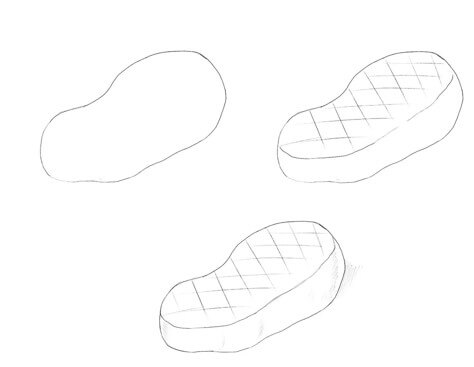 Desenhos de Esboço de bife