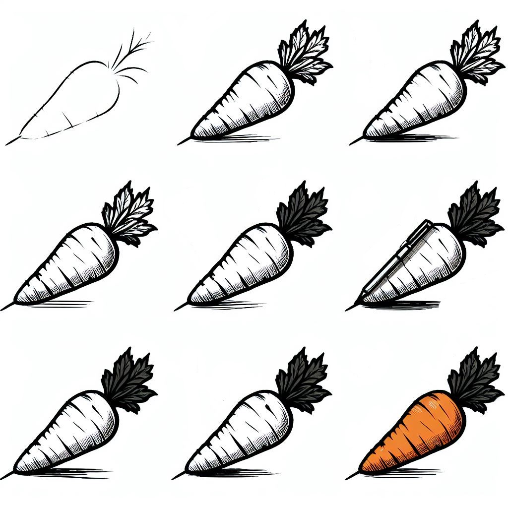 Desenhos de Cenoura