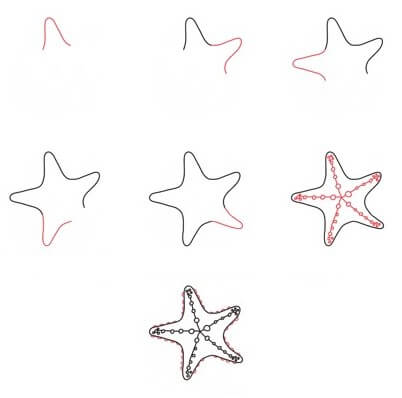 Desenhos de Estrela-do-mar fácil