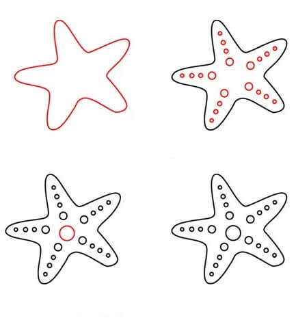 Desenhos de Estrela-do-mar simples