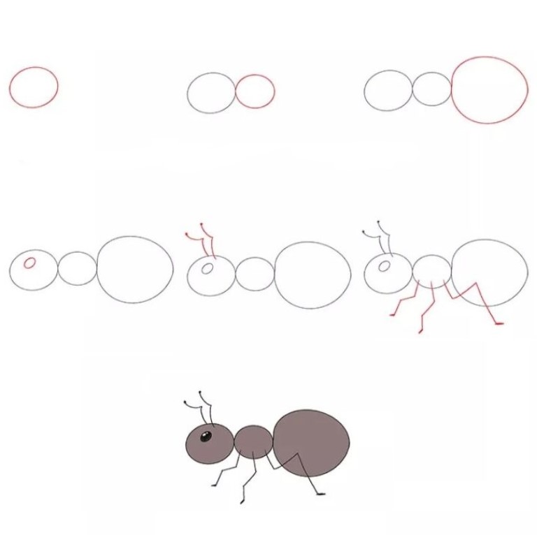 Desenhos de Facíl formiga