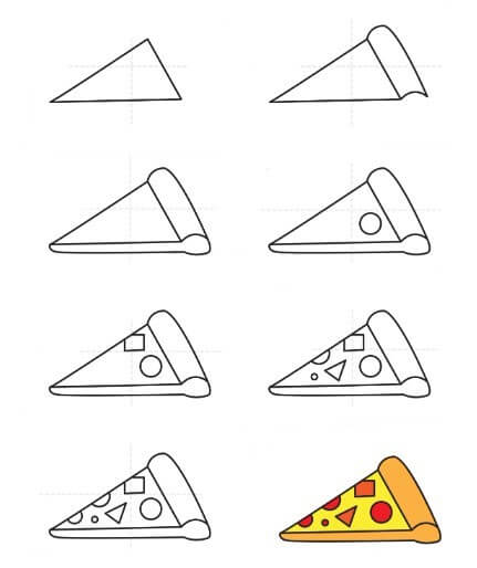 Desenhos de Fatia de pizza