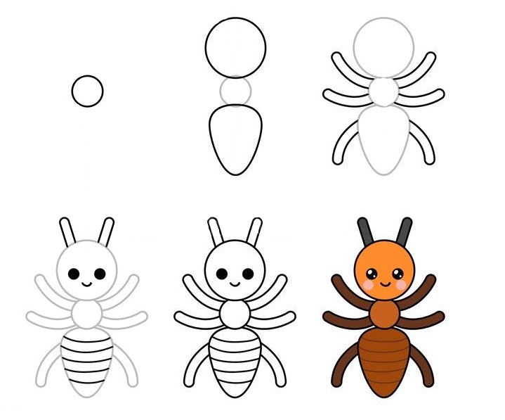 Desenhos de Formiga amarela