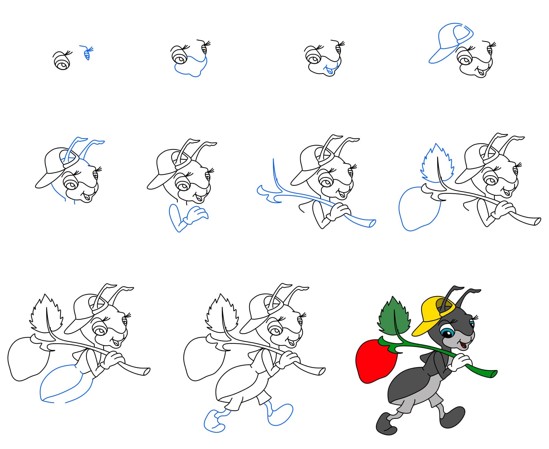 Desenhos de Formiga dinâmica