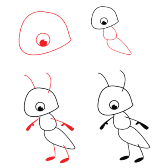 Desenhos de Formiga fofa grátis