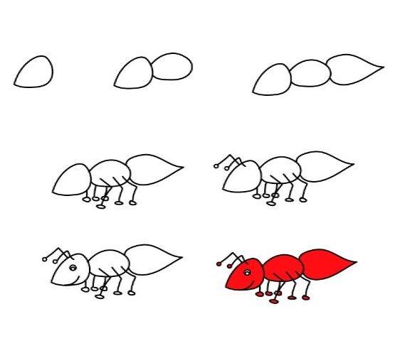 Desenhos de Formiga muito simples