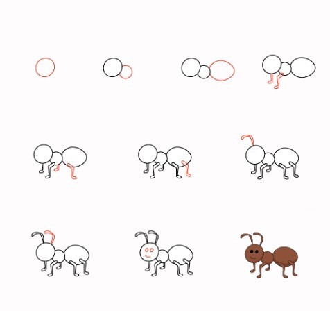 Desenhos de Formiga pequena