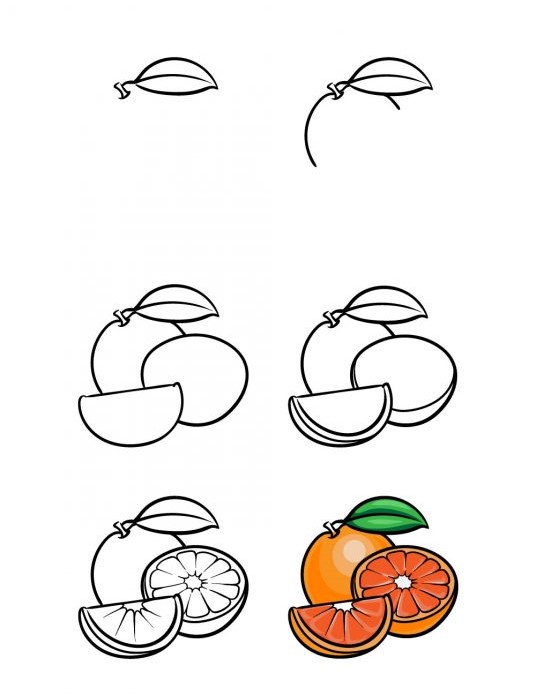 Desenhos de Foto de laranjas