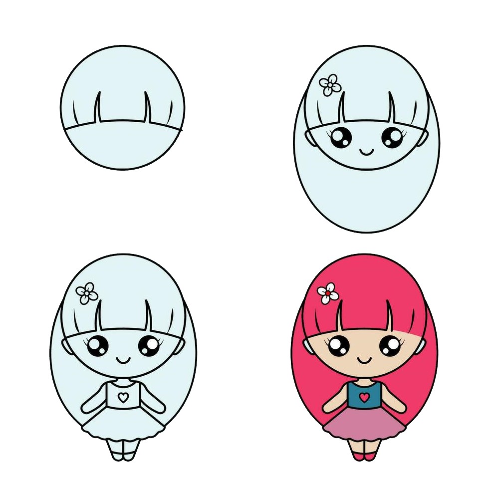 Desenhos de Garota chibi fofa