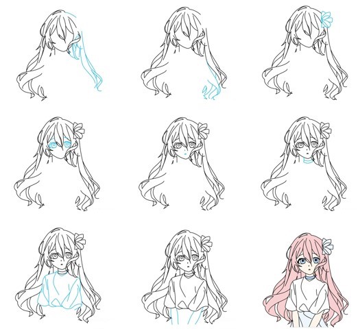 Desenhos de Garota de anime adorável