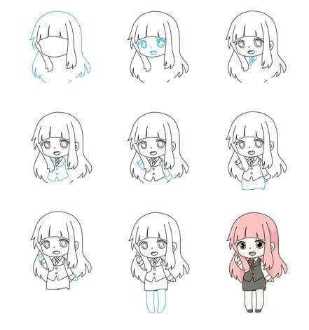 Desenhos de Garota kawaii