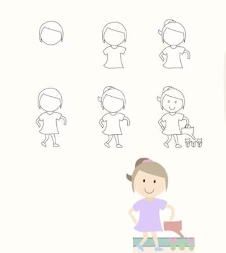 Desenhos de Garota livre