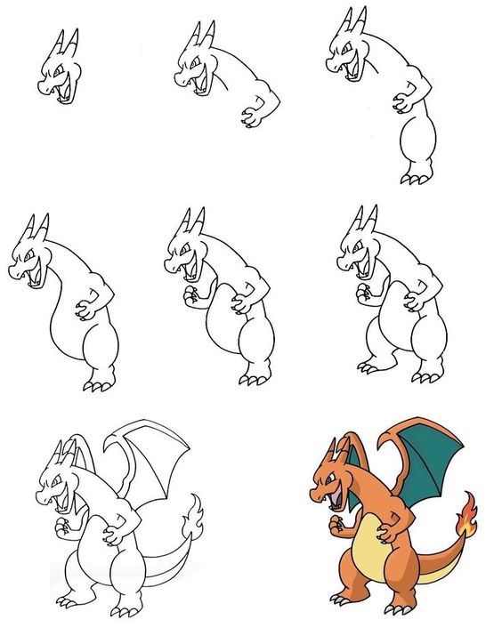 Desenhos de Garra de Fogo do Charizard