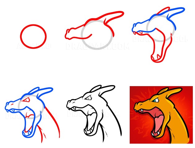 Desenhos de Grito de Charizard