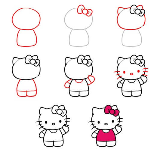 Desenhos de Hello Kitty fofa