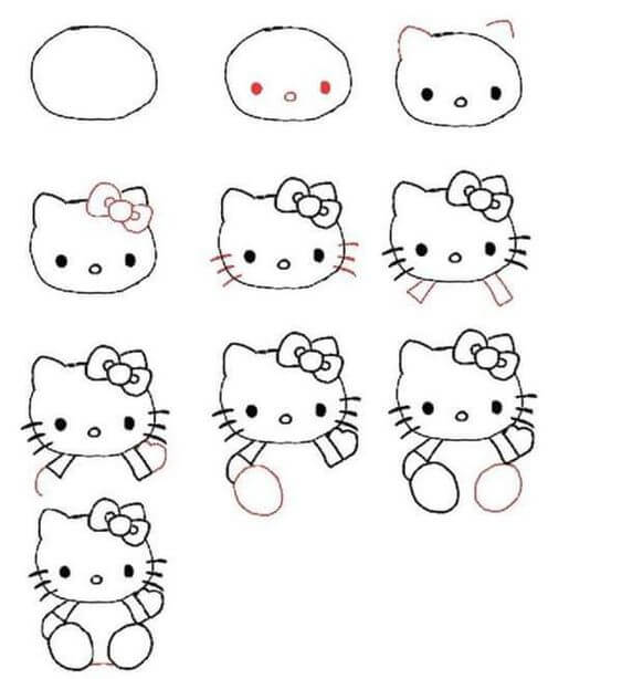 Desenhos de Hello Kitty simples