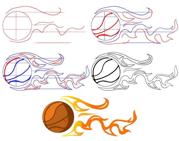 Desenhos de Ícone do basquete