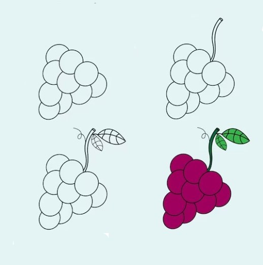 Desenhos de Ideia de cacho de uvas (10)