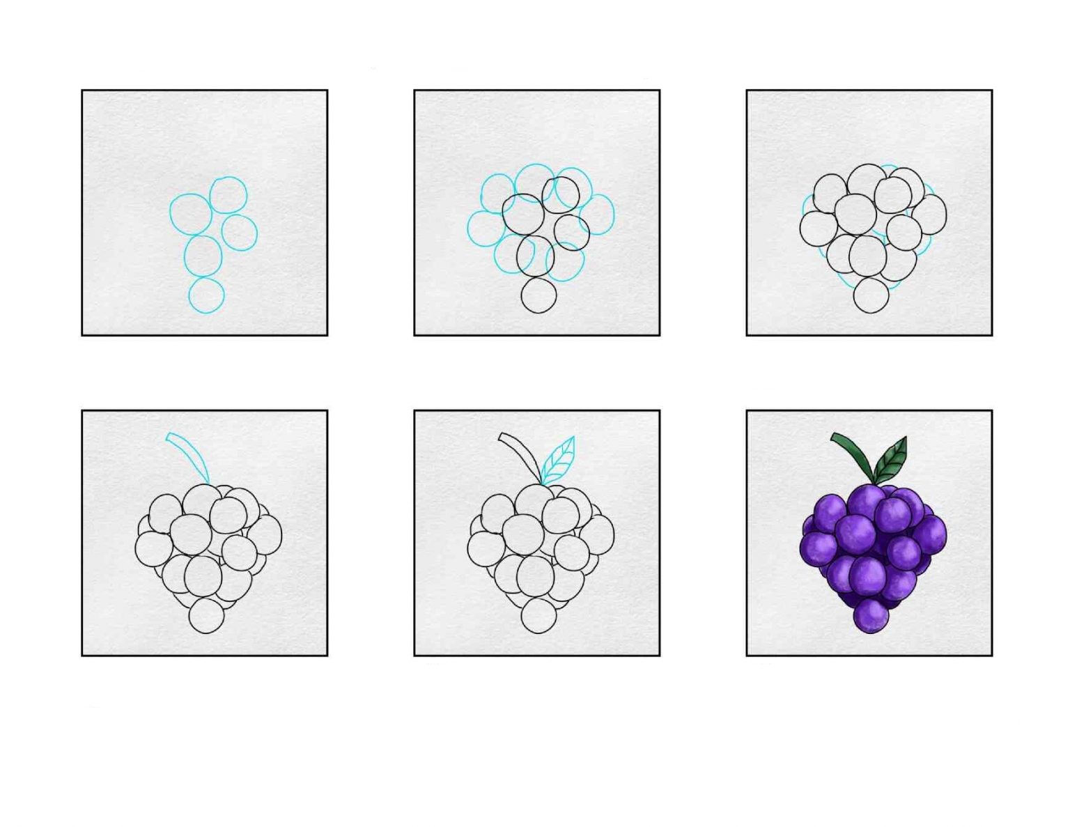 Desenhos de Ideia de cacho de uvas (2)