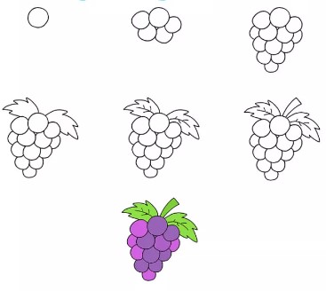 Desenhos de Ideia de cacho de uvas (4)