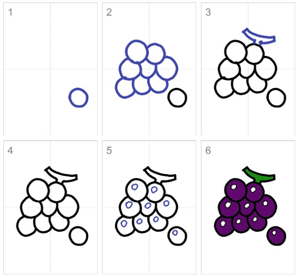 Desenhos de Ideia de cacho de uvas (7)