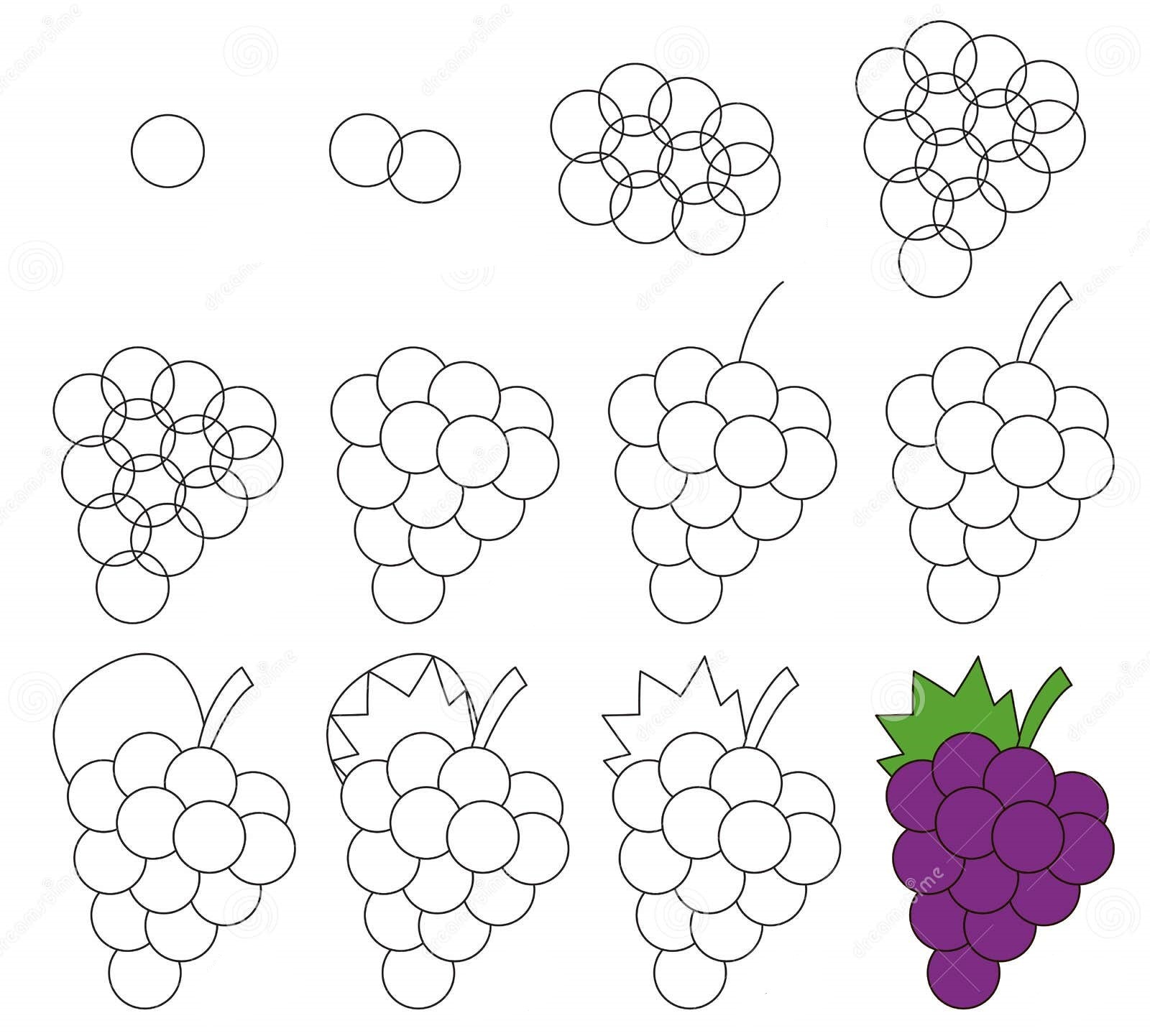 Desenhos de Ideia de cacho de uvas (8)