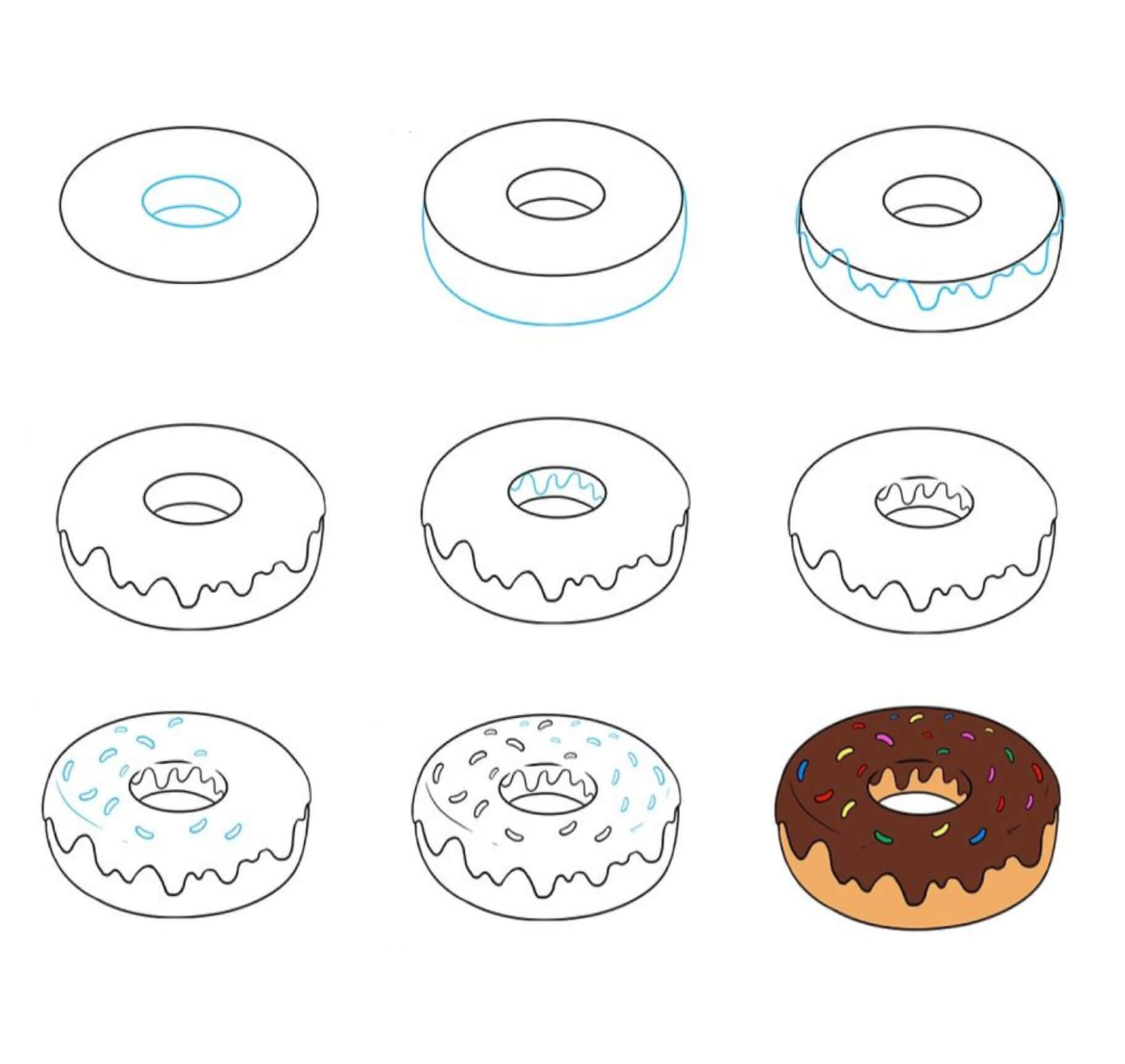 Desenhos de Imagem básica de donut