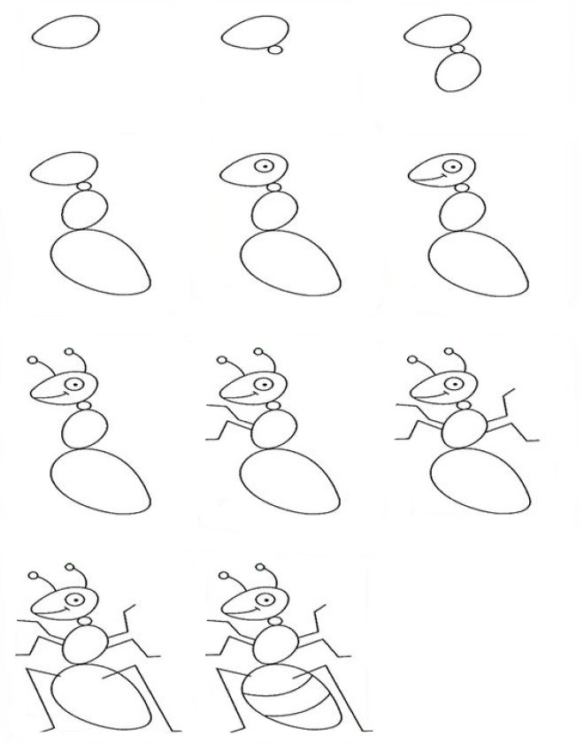 Desenhos de Imagem básica de formiga