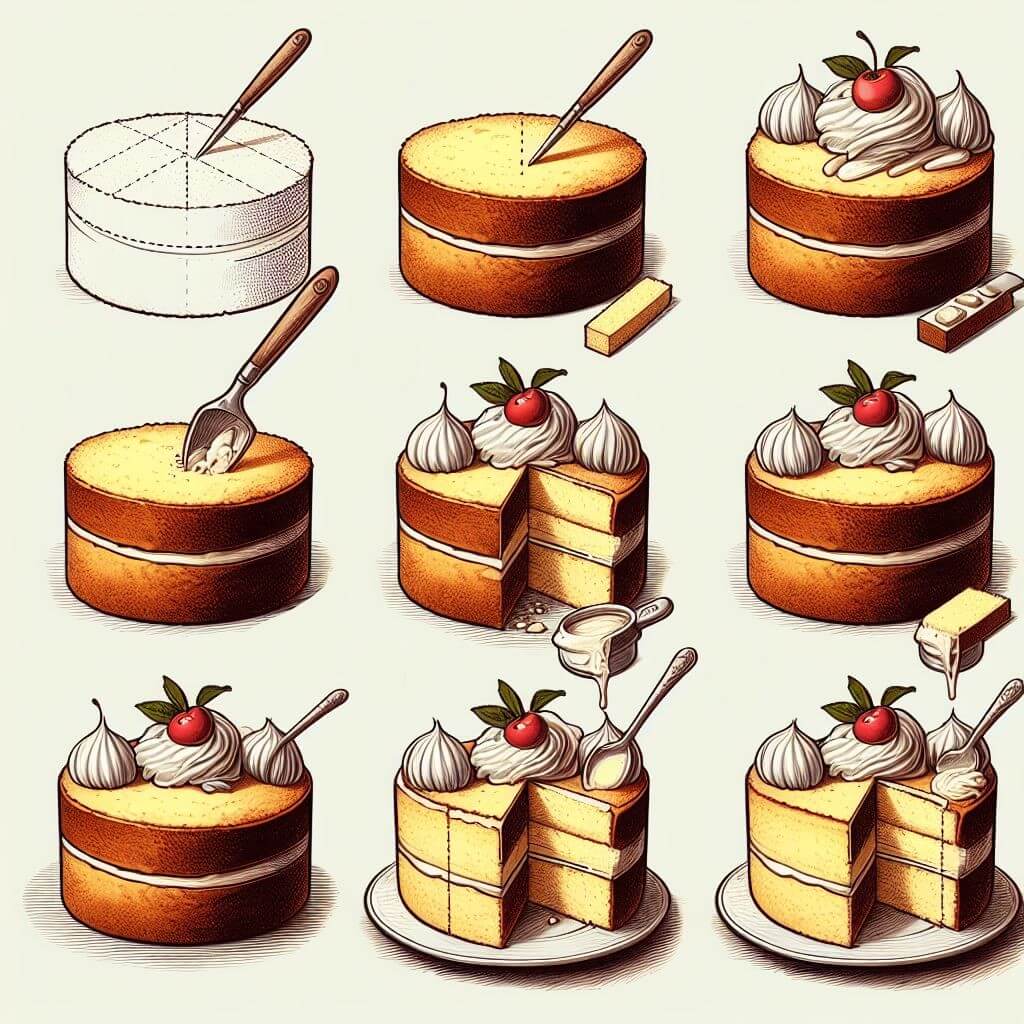 Desenhos de Imagem de bolo de creme