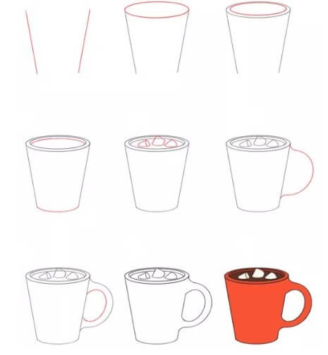 Desenhos de Imagem de chocolate quente
