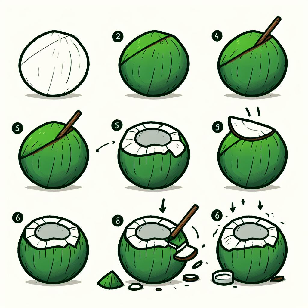 Desenhos de Imagem de coco