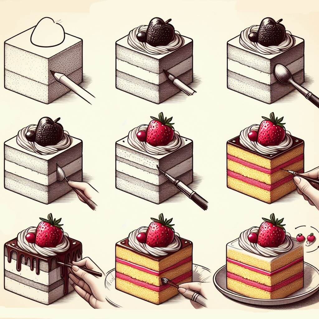 Desenhos de Imagem gratuita de bolo de creme