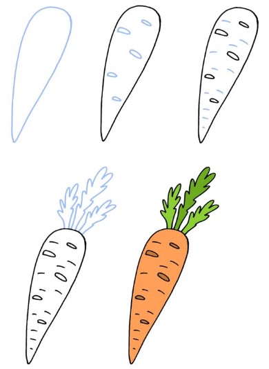 Desenhos de Imagem gratuita de cenoura