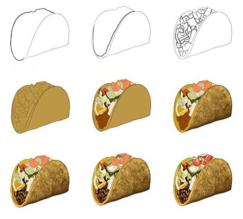 Desenhos de Imagem gratuita de tacos