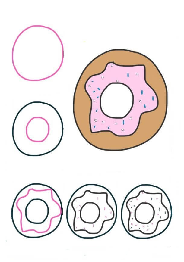 Desenhos de Imagem simples de donut
