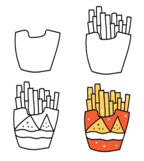 Desenhos de Imprimir batatas fritas