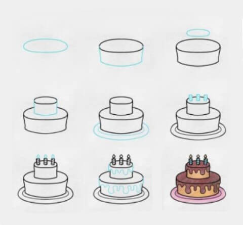 Desenhos de Imprimir bolo de creme grátis