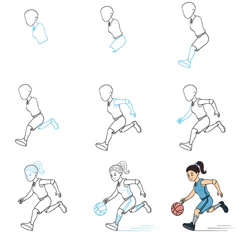 Desenhos de Jogador de basquete